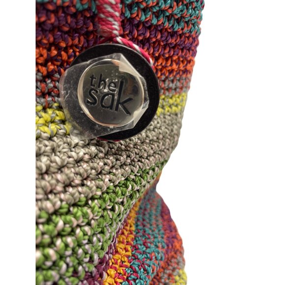 The Sak Gypsy Cambria Crochet Shoulder Bag With Brown Accents & Zipper Closure - Picture 13 of 16